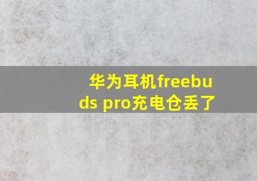 华为耳机freebuds pro充电仓丢了